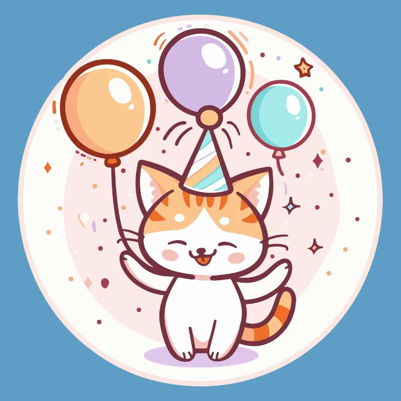 Bande dessinée d’anniversaire de chat