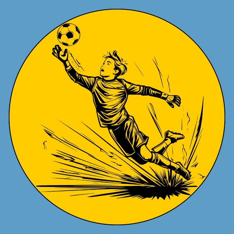 Gardien de but (noir et jaune)
