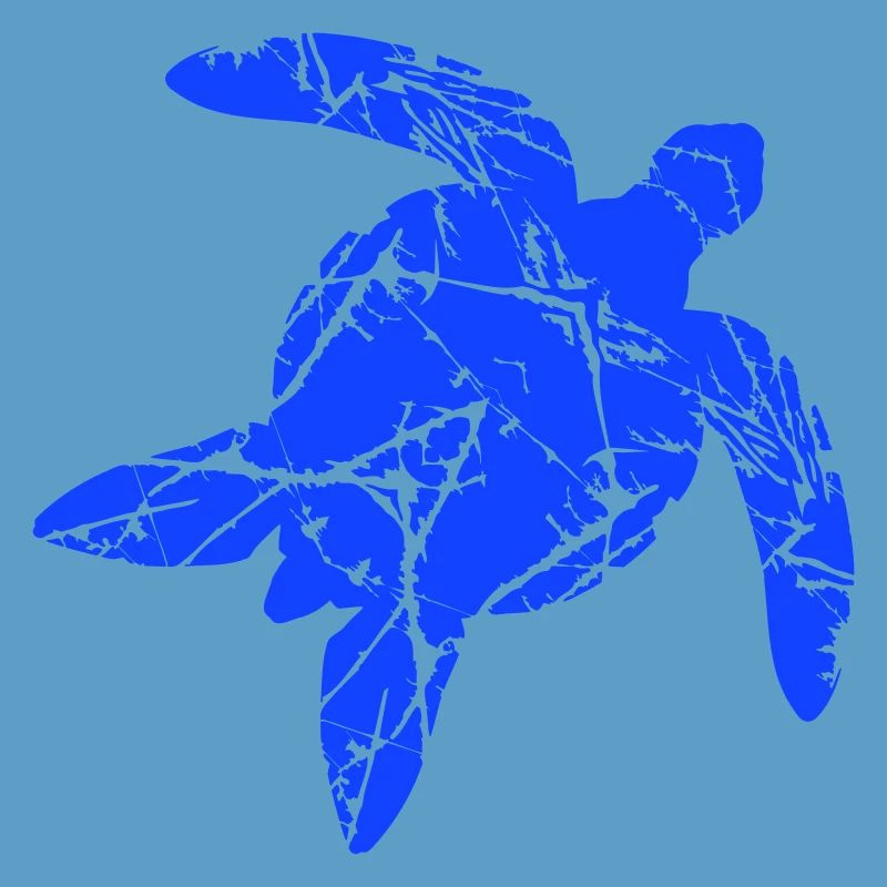 Water Turtle Scratches Cracks Pattern Vintage Fun