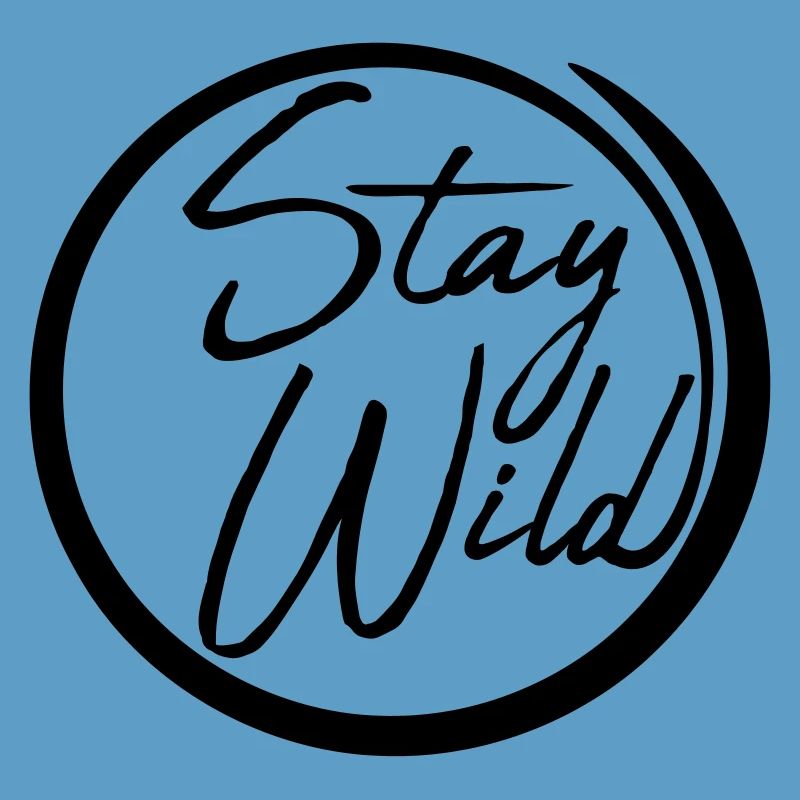 circle ring around wilderness design stay wild text logo