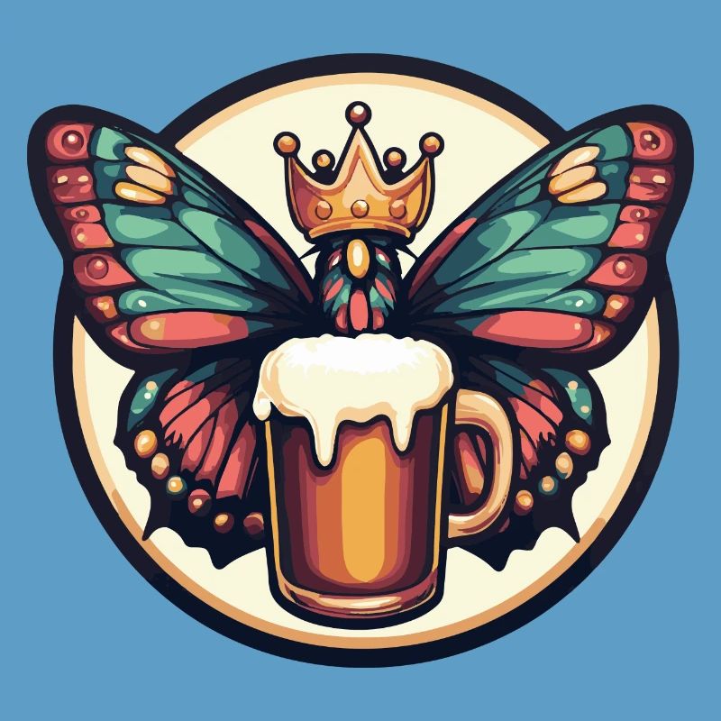 Schmetterling Bier Comic