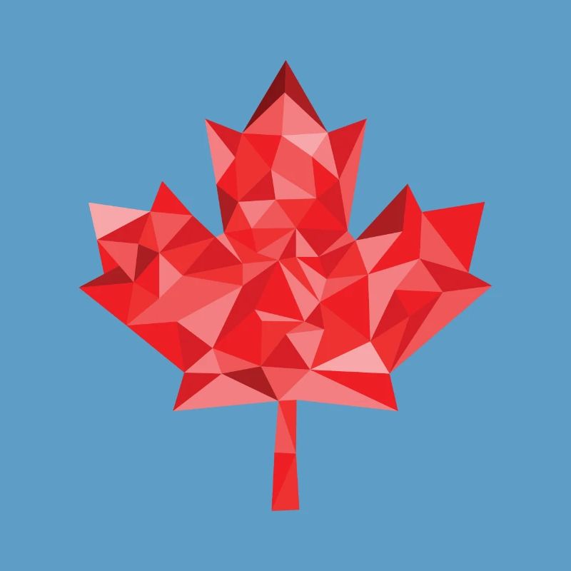 Canada polygon maple leaf