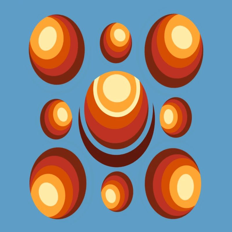 70s Wallpaper Pattern Retro Circle Pattern