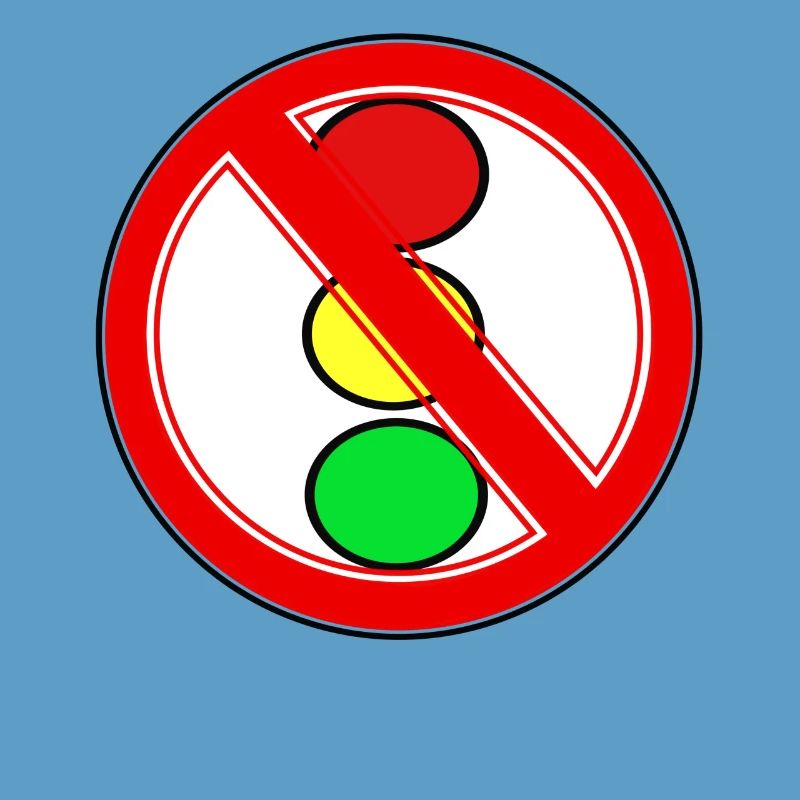 Panneau d’interdiction des feux de circulation