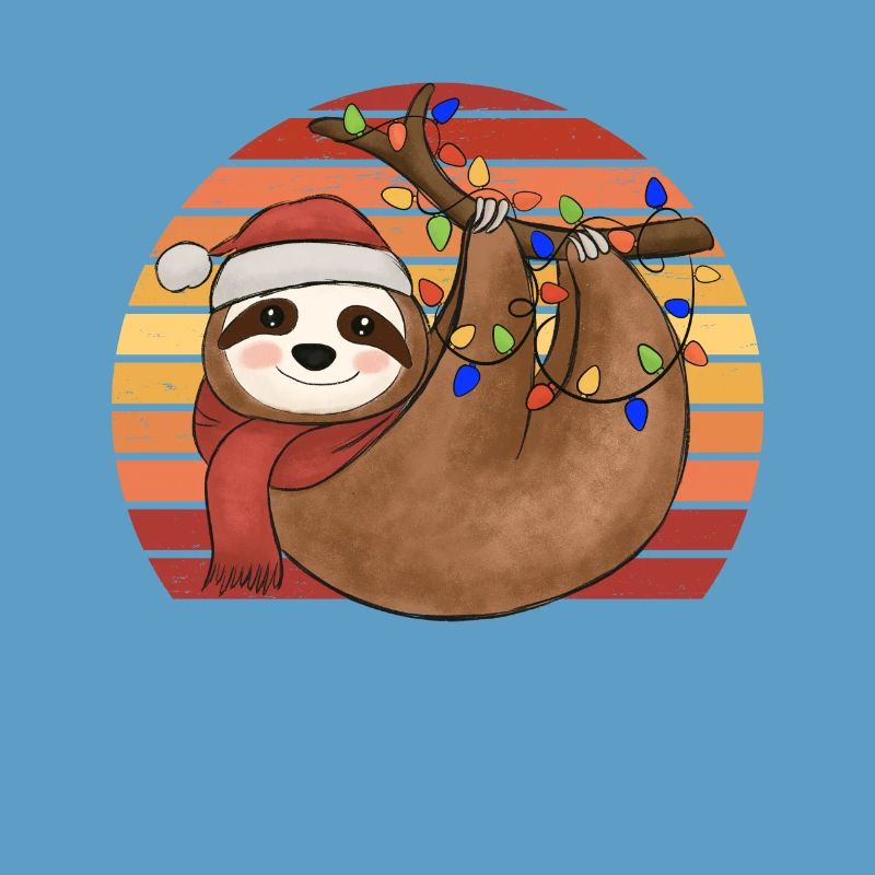 Sloth String Lights Noël Pyjamas Noël