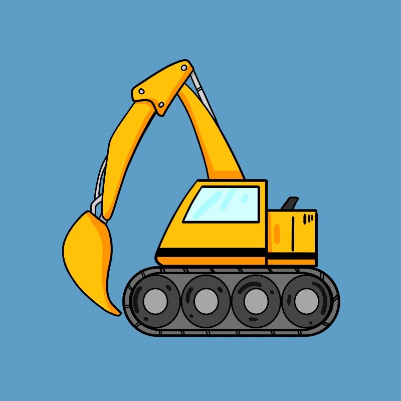 Löffelbagger Ausgräber Bagger Baumaschine
