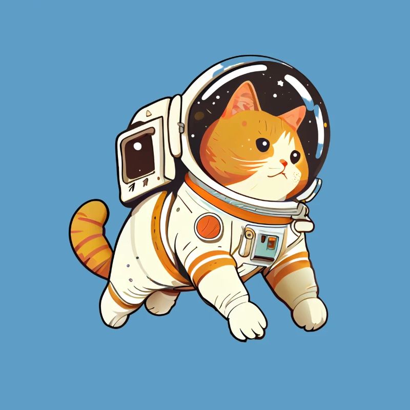Chat mignon de l'espace - Humour animaux drôle