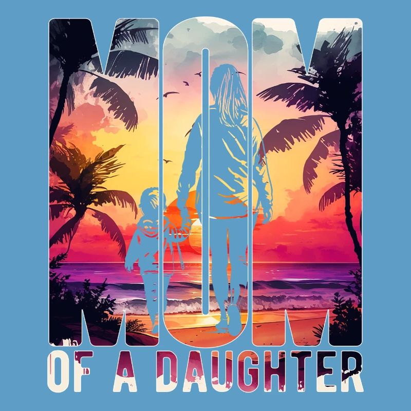 Mutter mit einer Tochter Muttertag Strand Mama