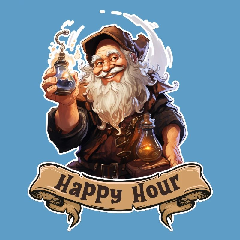 Happy Hour Dwarf with Magic Potion Role Playing Game