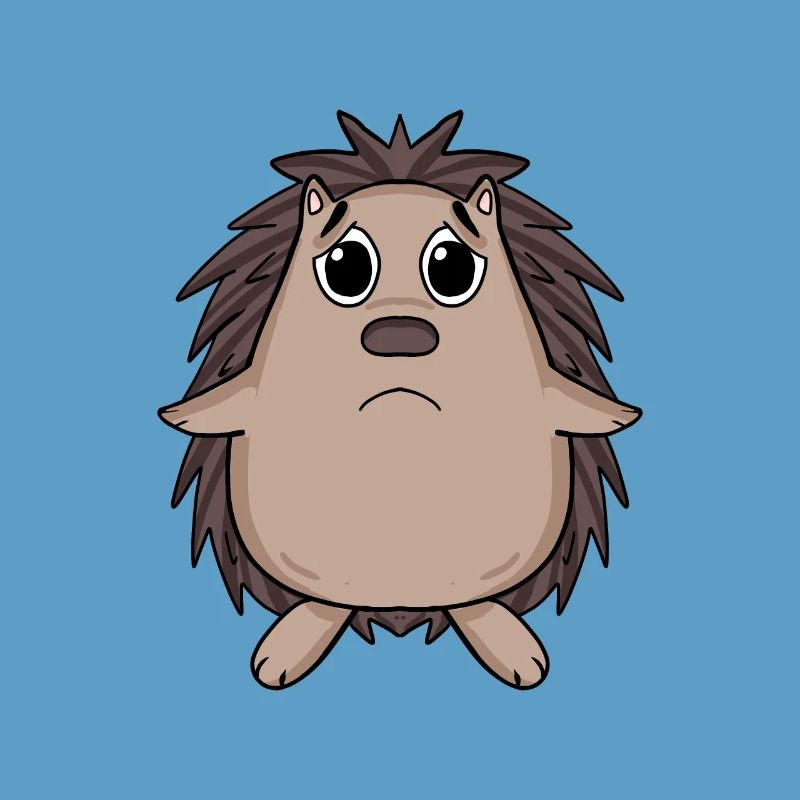 Igel Traurig - trauriger Igel