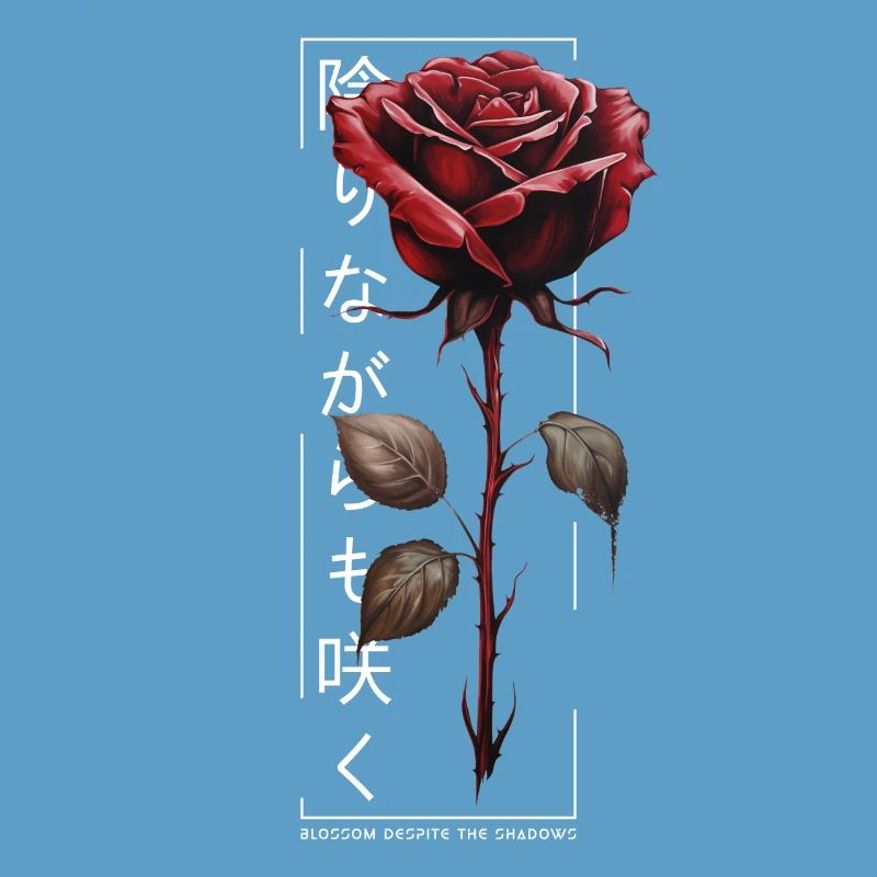 Blossom Despite The Shadow Rose Script japonais