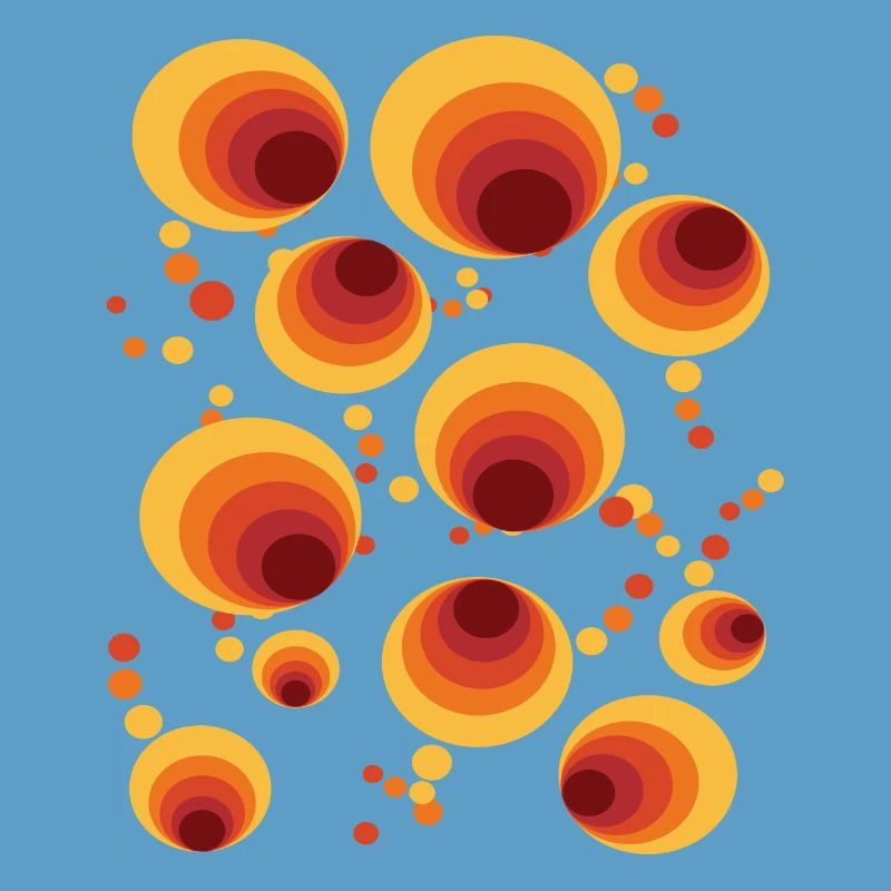 Abstract Polka Dots Circle Pattern