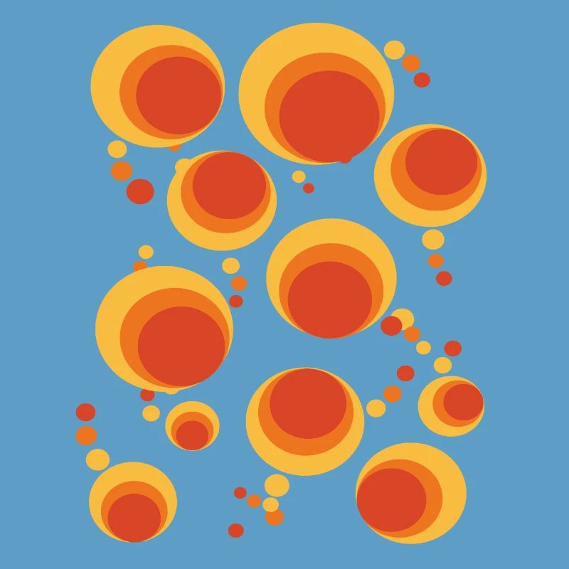 50's 60's Polka Dot Circle Style Pattern