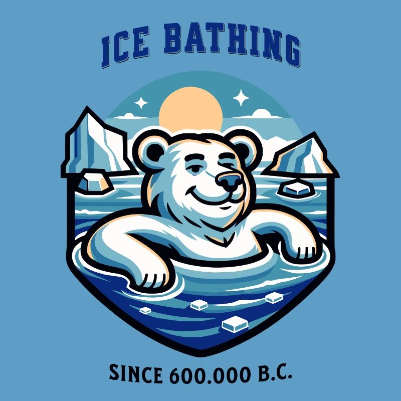 relaxed polar bear while bathing funny saying