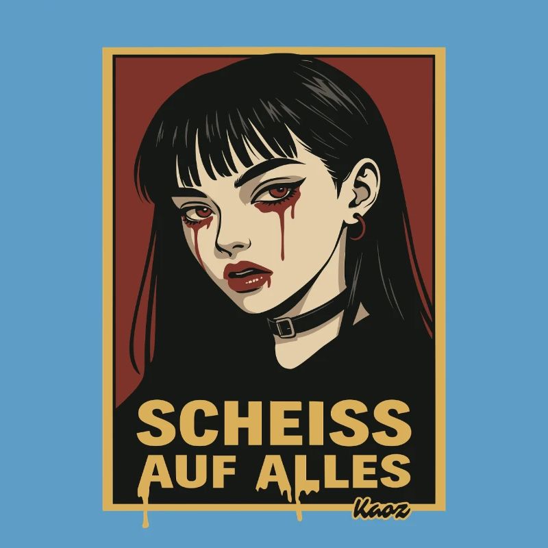 Fille gothique emo avec déclaration