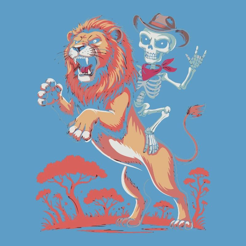 Lion Knight with Skull and Saddle