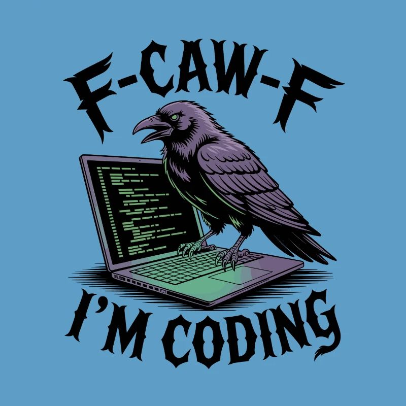 RabenCoder: Code Raven am Laptop