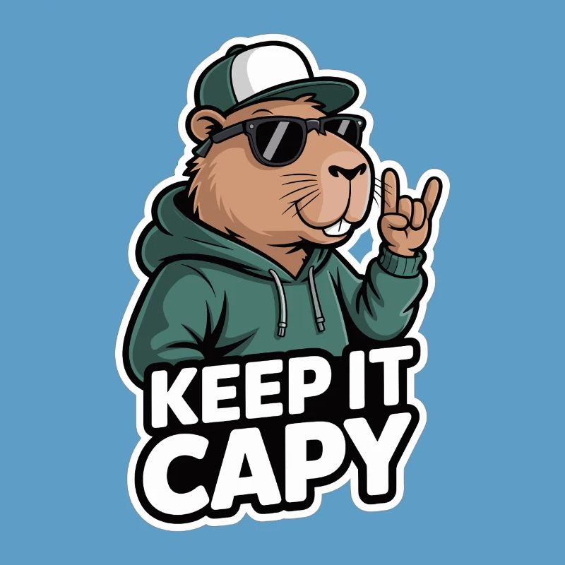 Keep It Capy Sweat à capuche Capybara