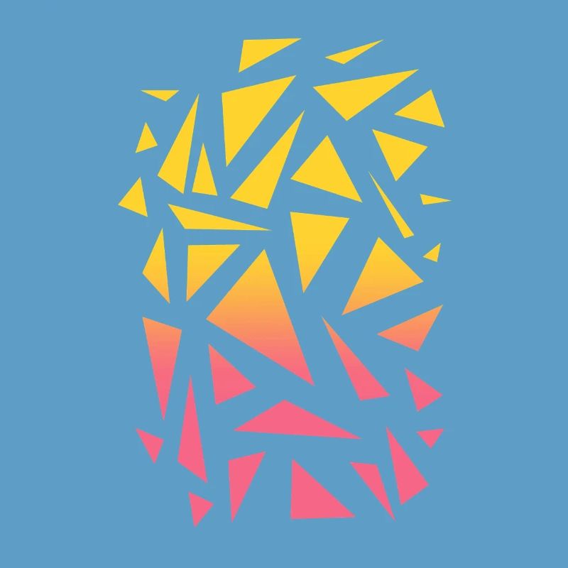 Triangle Pattern - Yellow Red