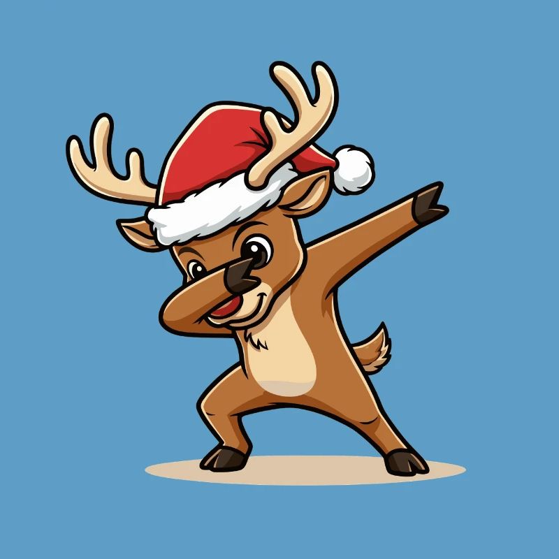 Conception de dab de renne de Noël