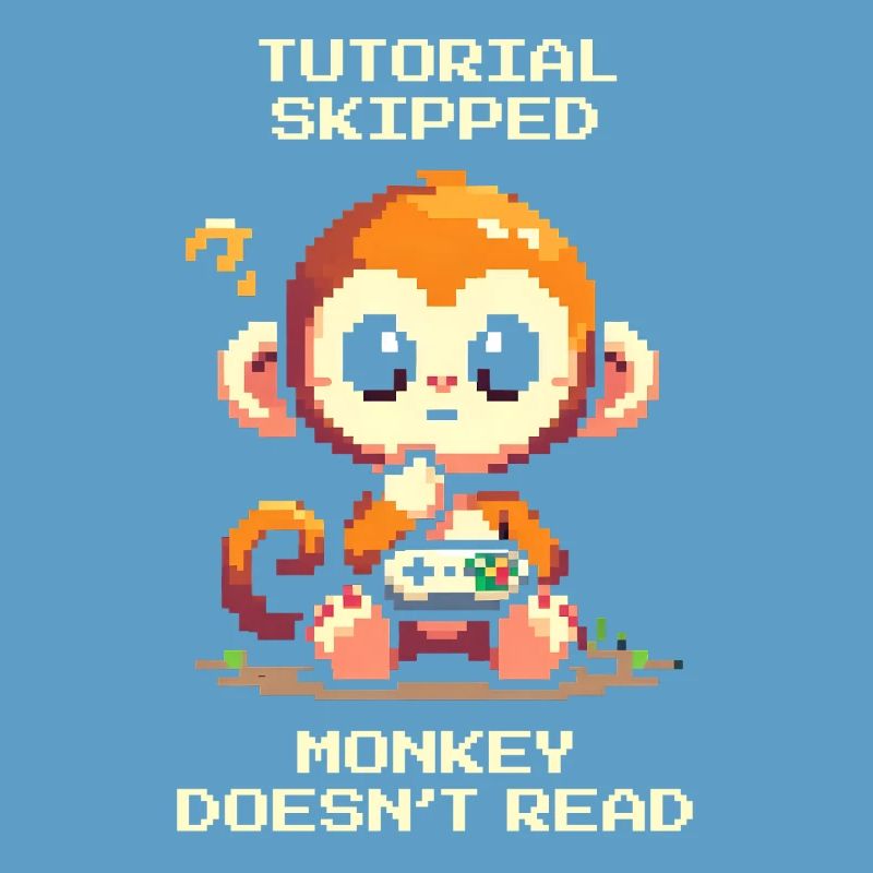 Tutorial geskippt – Affe liest nicht | Noob-Humor