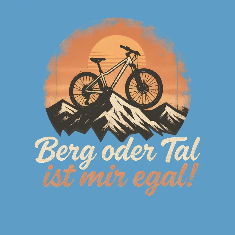 Berg oder Tal Mountainbike Radfahrer 