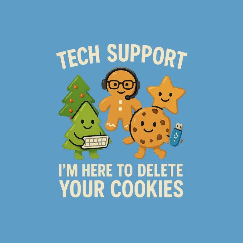 Tech Support I'm Here To Delete Your Cookies