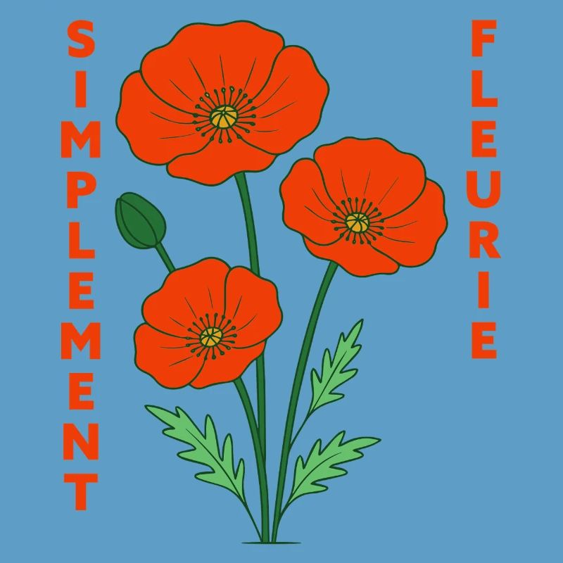 Simplement fleurie - Illustration florale rétro