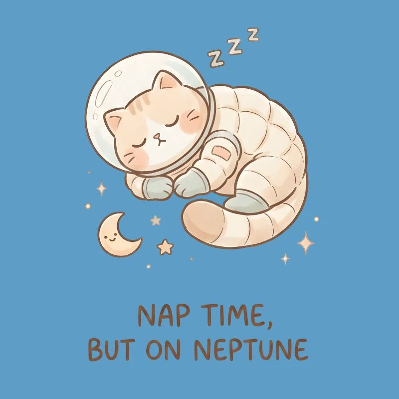 Nap Neptune | Chat de l’espace mignon