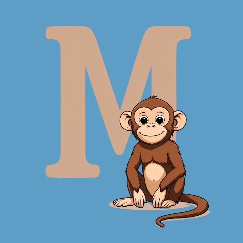 Conception MonkeyM avec la lettre majuscule M
