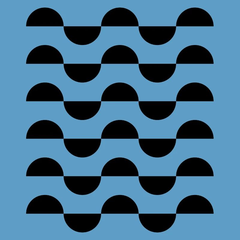 geometric wavy circles pattern design