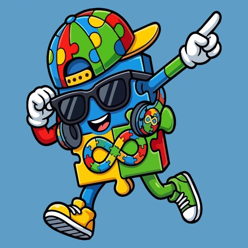 Regenbogenpuzzle-Maskottchen