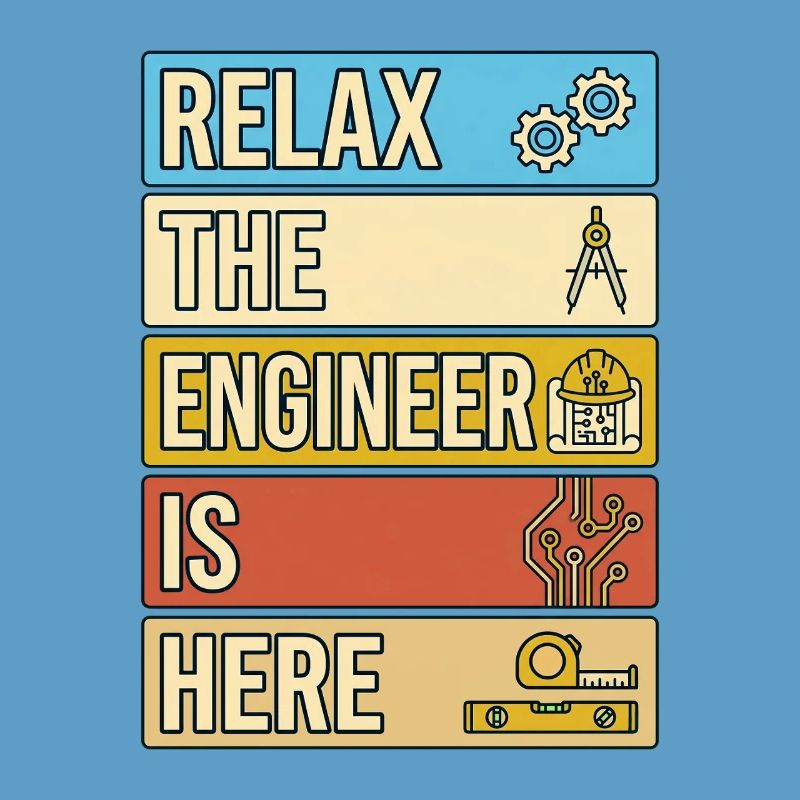 Relax The Engineer Is Here Retro Geschenk