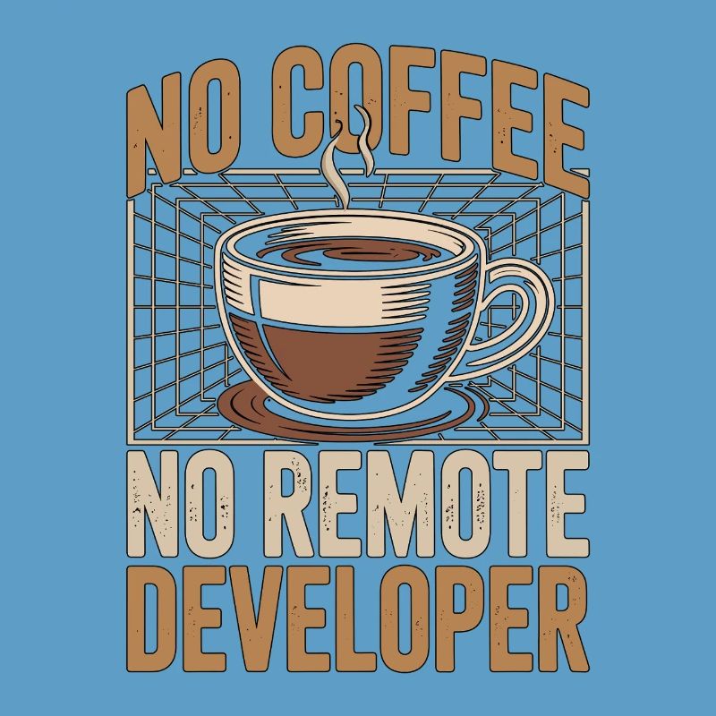 Remote Developer No Coffee Programmer Coffee Lover