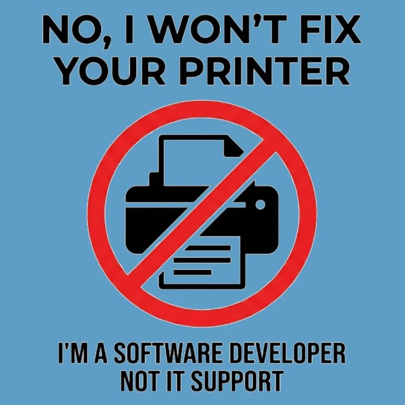Programmer: not IT support