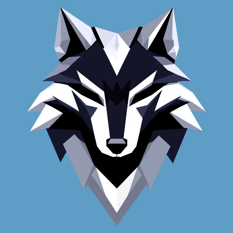 Wolf Low Poly Logo Design