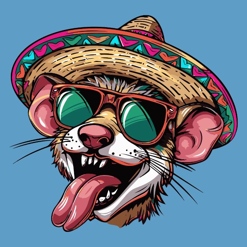 Mouse Comic Funny Sombrero