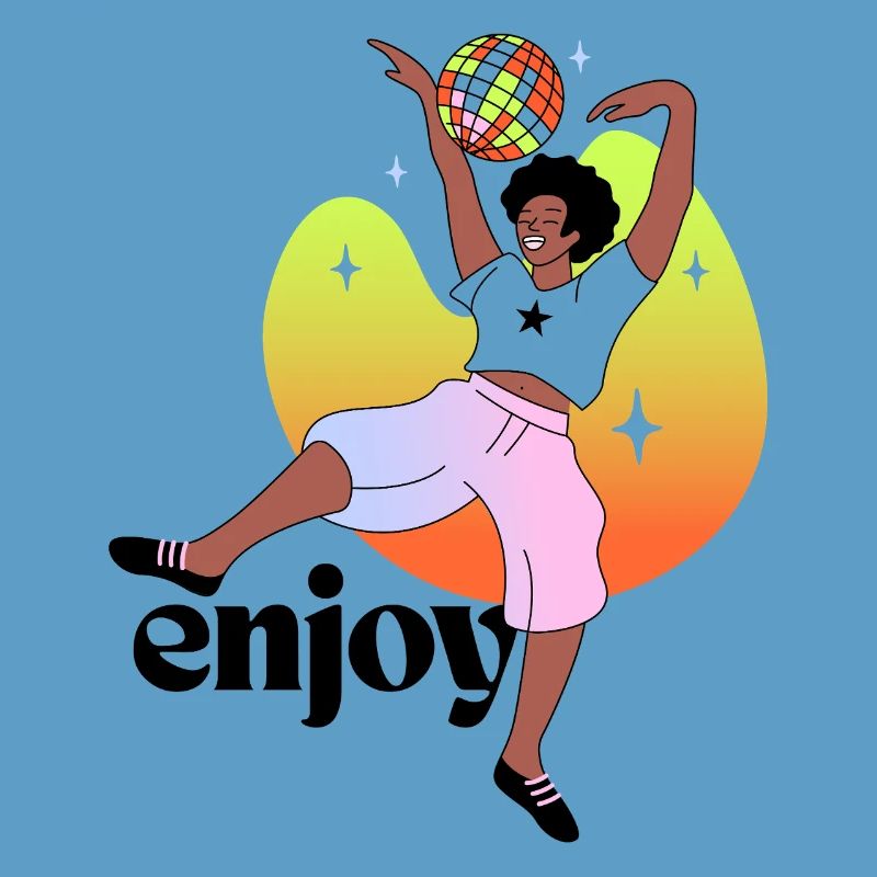 illustration de danse disco joyeuse