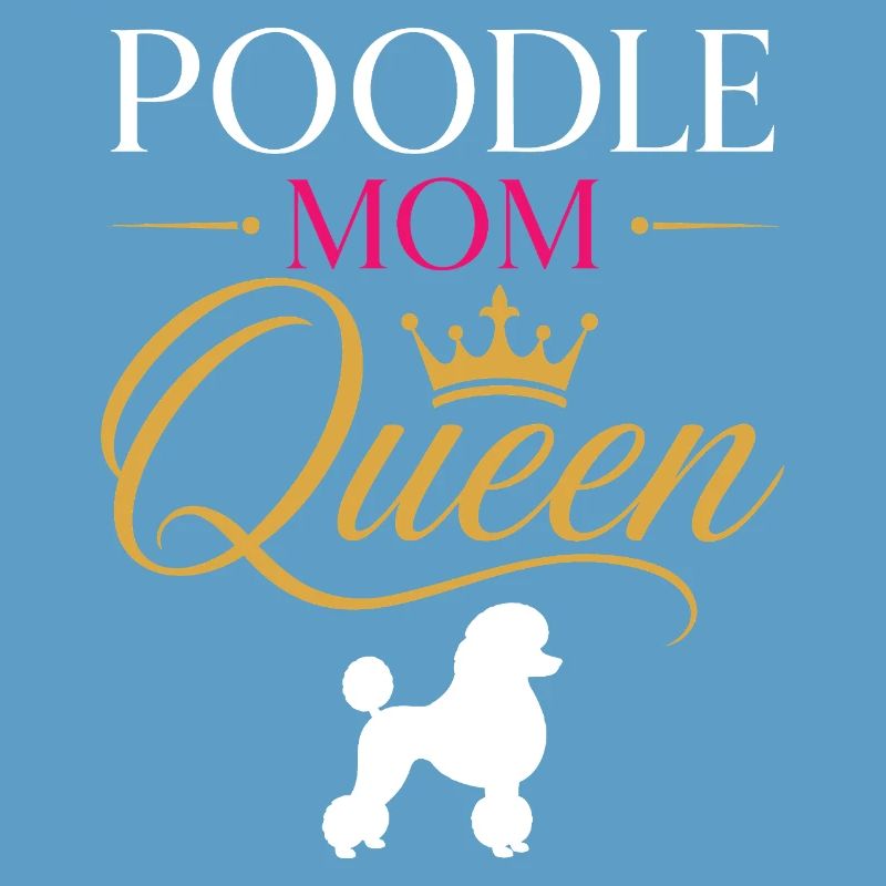 Poodle Mom Queen Crown Script