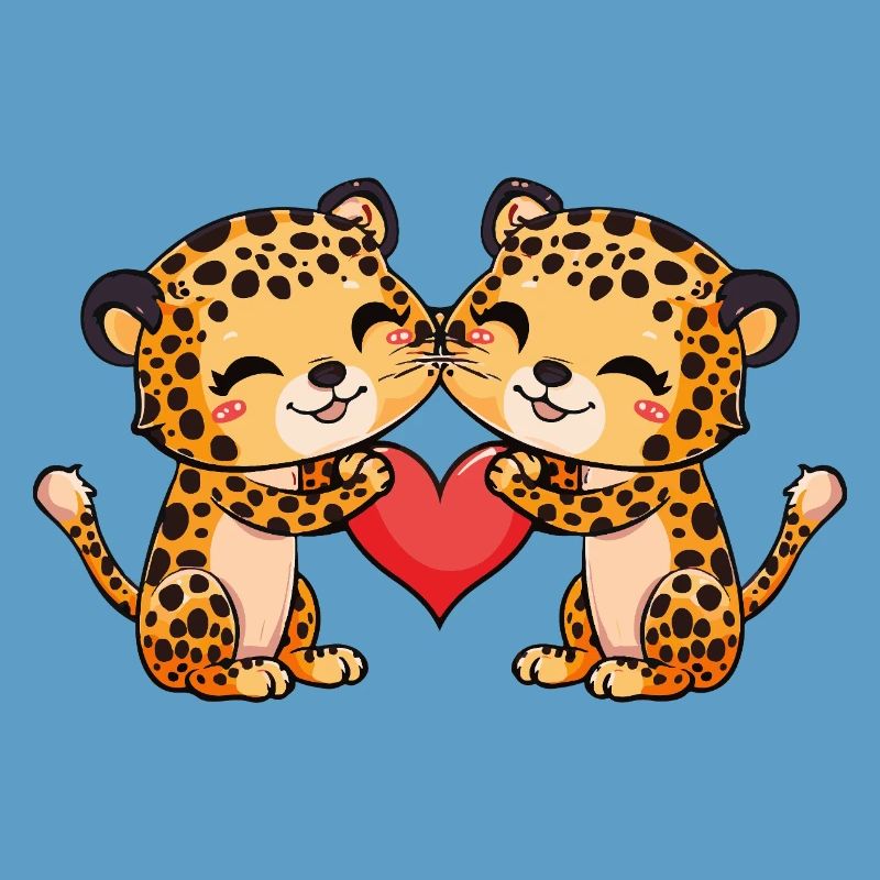 Leopard Paar Valentinstag
