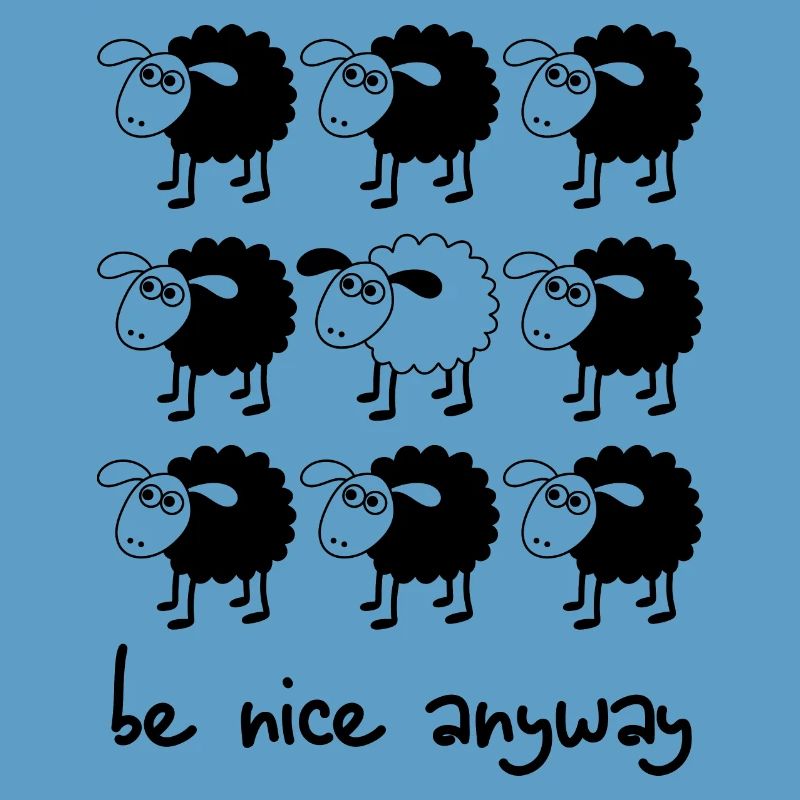 Be Nice Anyway Sheep Kindness Humor Tee