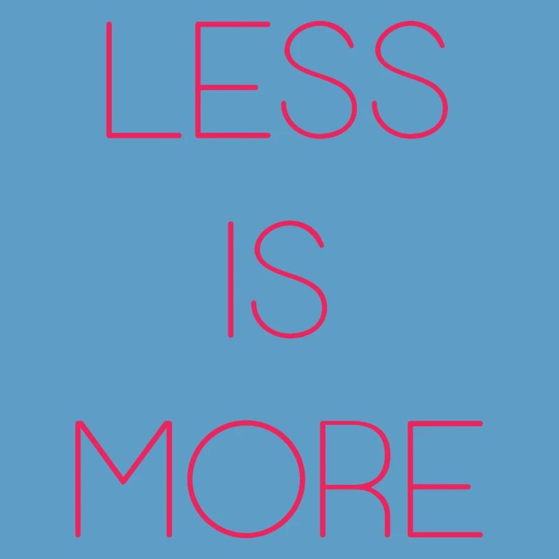 Moins, c’est plus