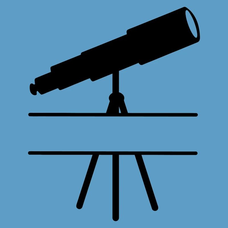 Teleskop-Schattenbild mit Leerzeichen oder Balken