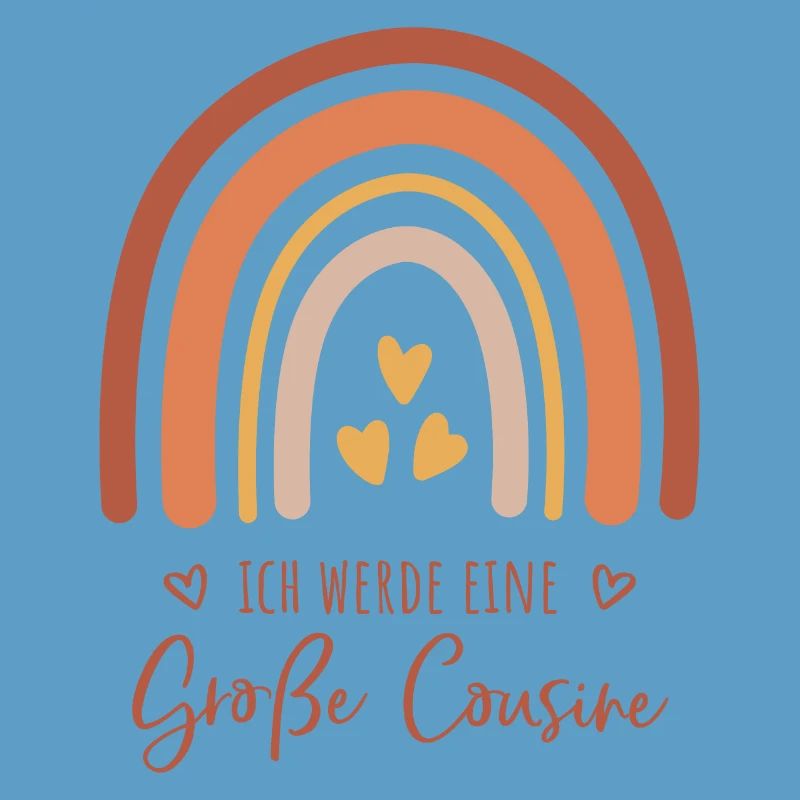 Ich werde eine große Cousine / Boho Regenbogen