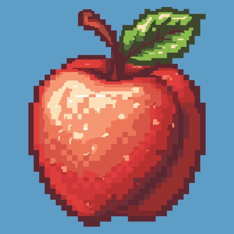 Retro Pixel Apple