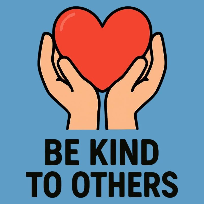 Hände halten Herz der Güte