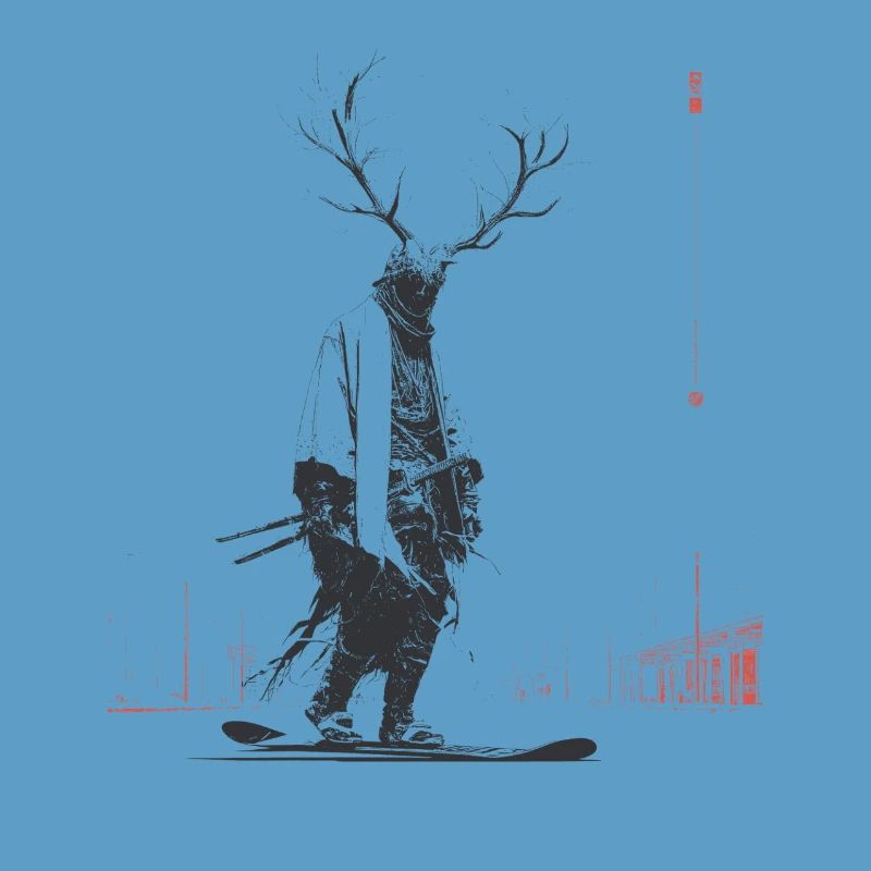 Waldgeist mit Geweihbaum