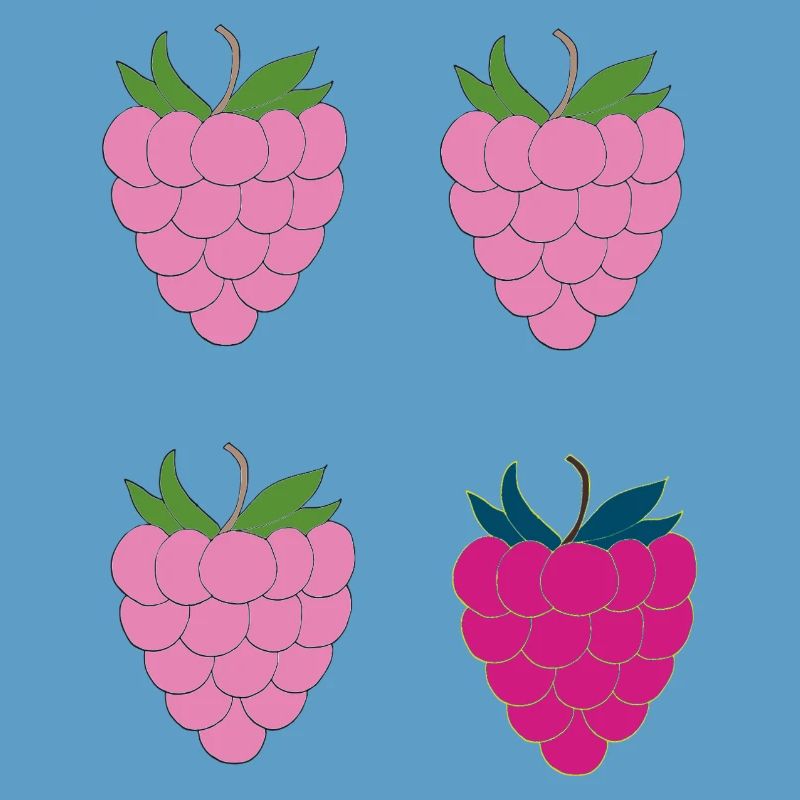 Double Raspberry Pop Art