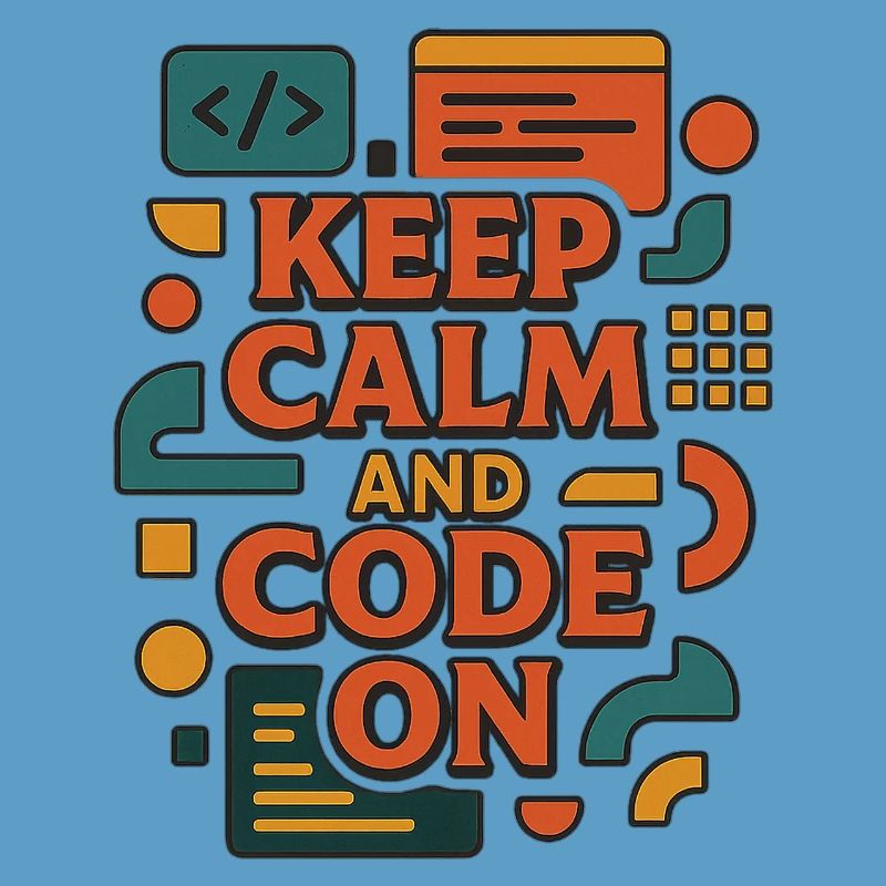 Keep Calm and Code On – Lustiges Coder Shirt
