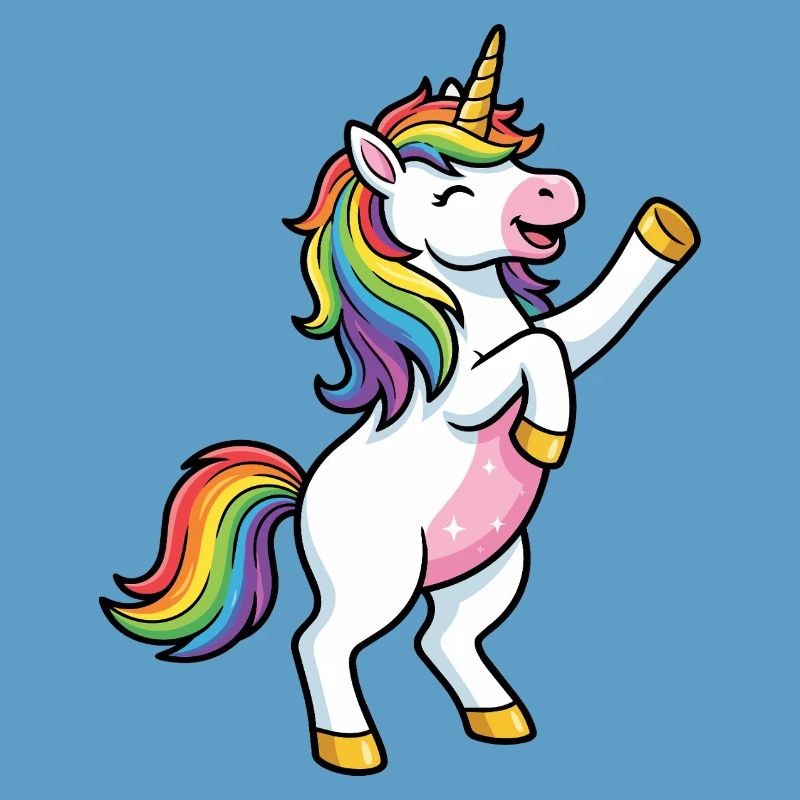Regenbogen-Einhorntanz